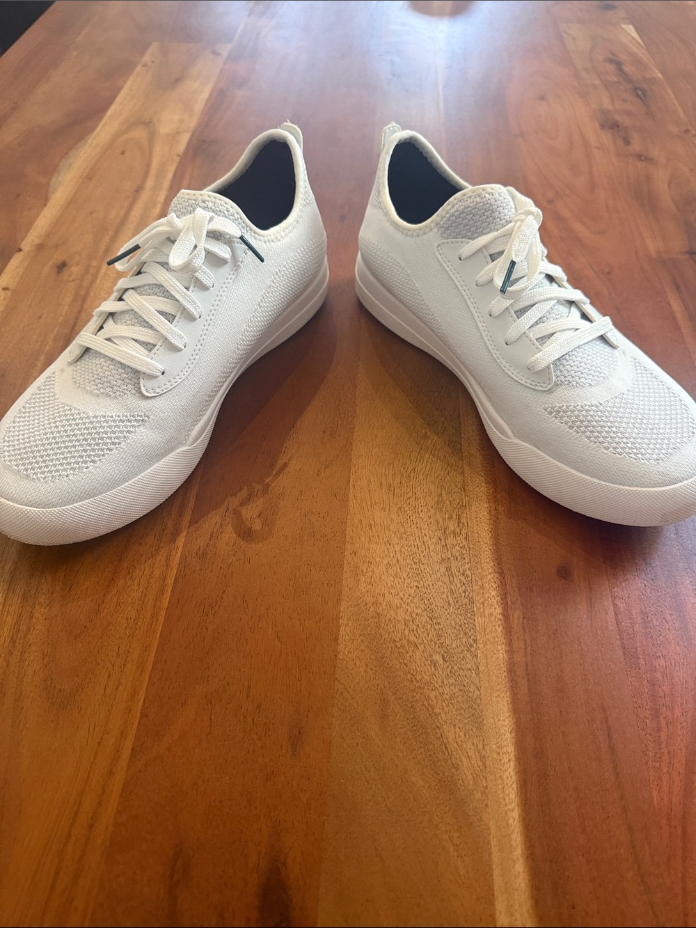 Vessi Weekend Classic All-White Women’s Knit Lace-Up Sneakers Size 11 - Picture 3 of 11